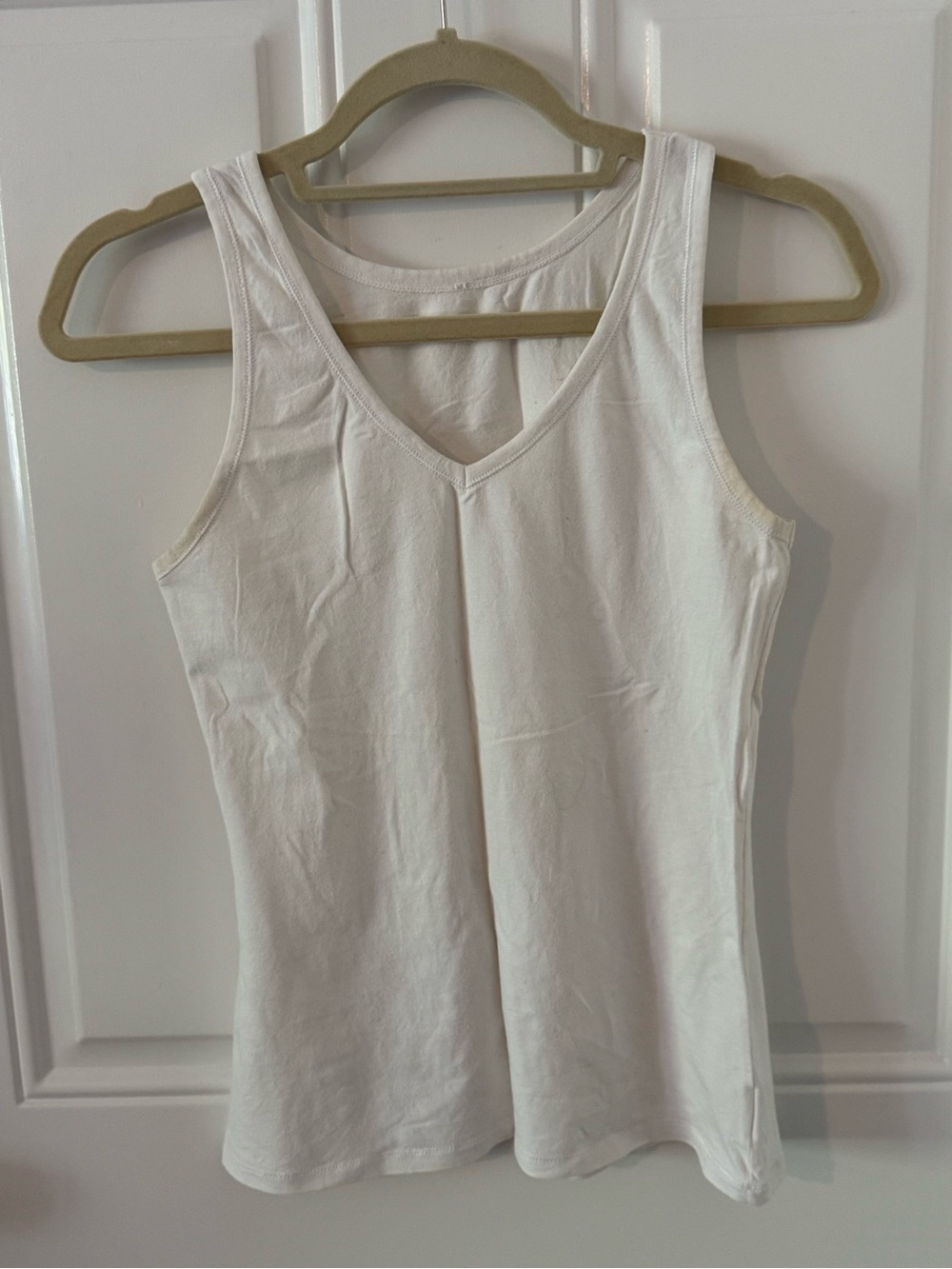 Classic Cream V-Neck Women's Tank Top